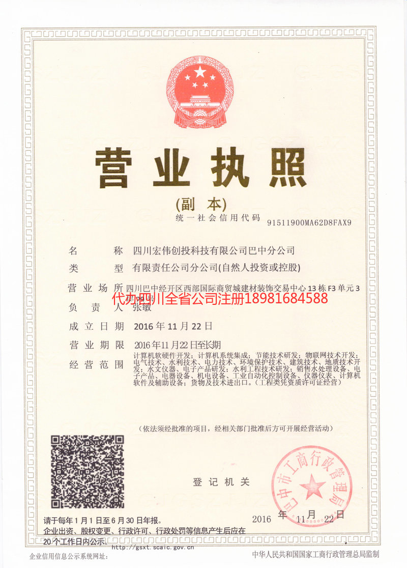 龙岩龙岩宏伟创投科技有限公司